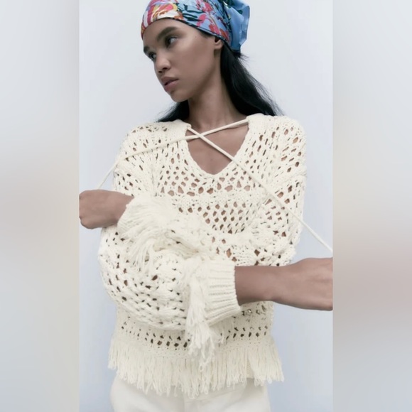 Zara Sweaters Zara Open Knit Sweater Poshmark
